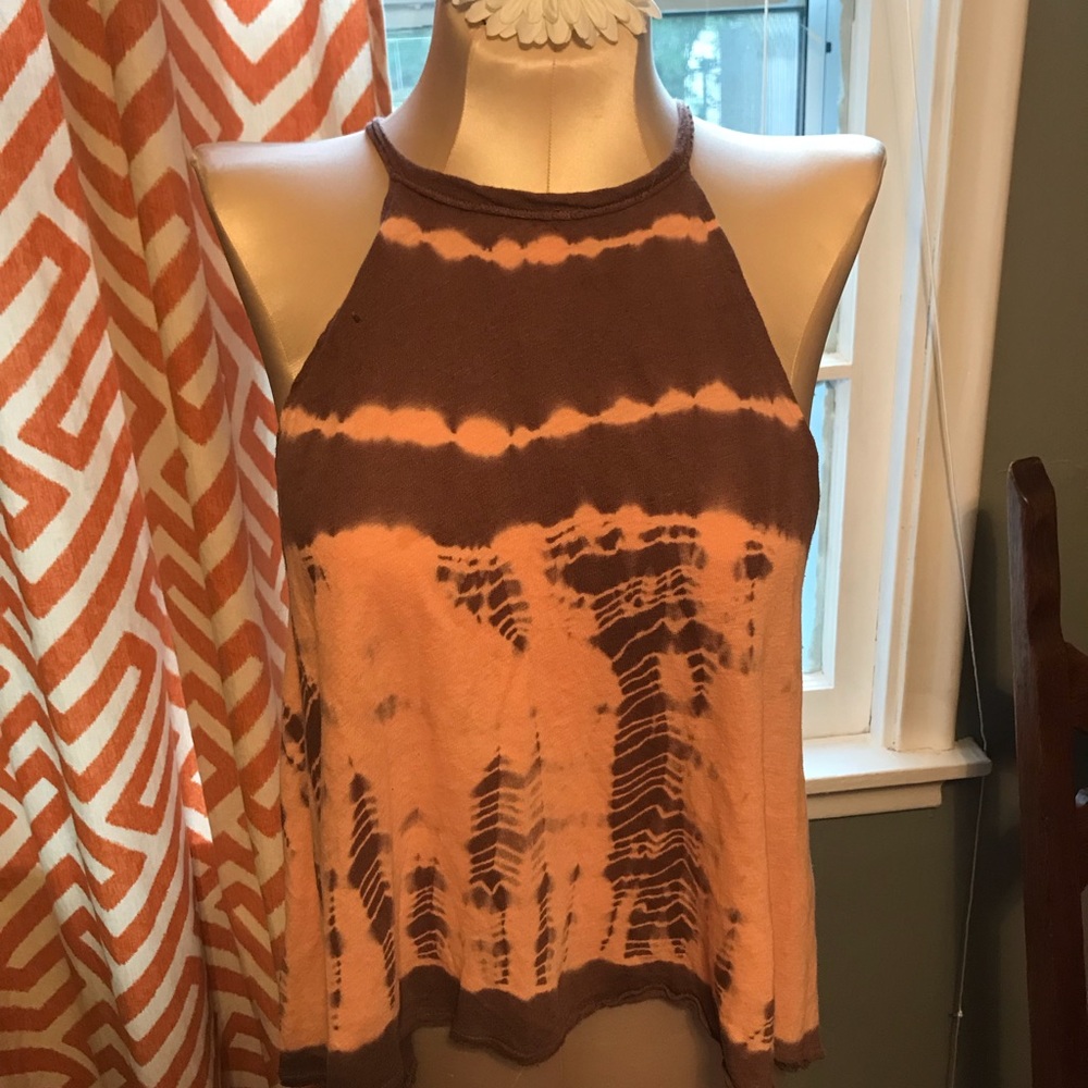 Free People Tie-die open back tank